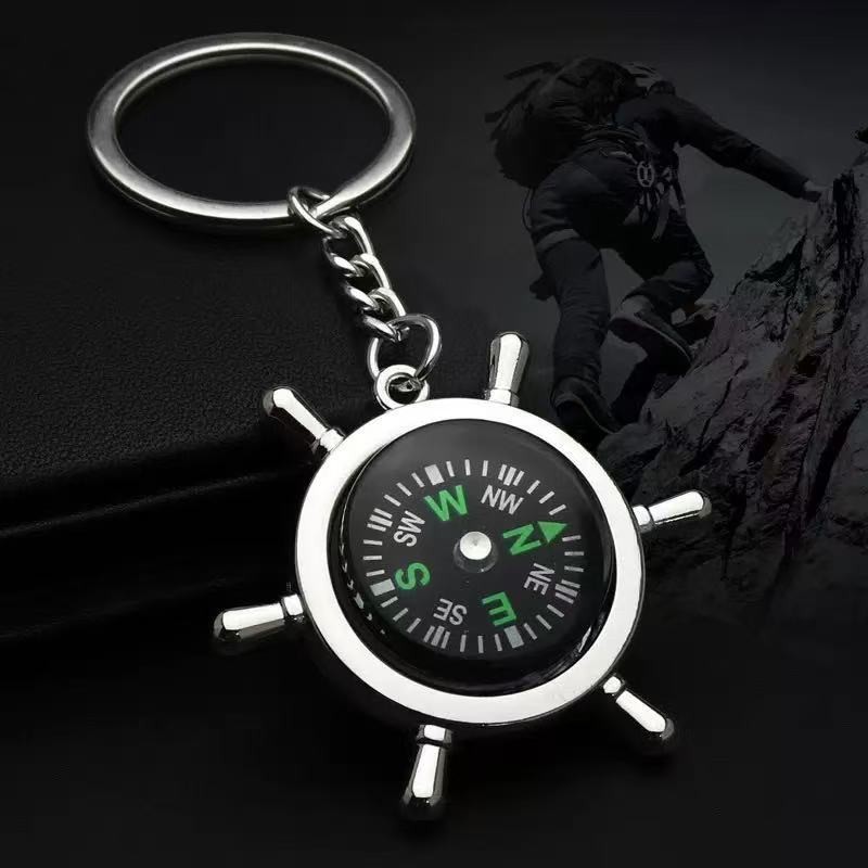 Chaveiro Criativo com Bússola Estilo Leme de Navio Decorativa para Aventuras Brindes e Presentes