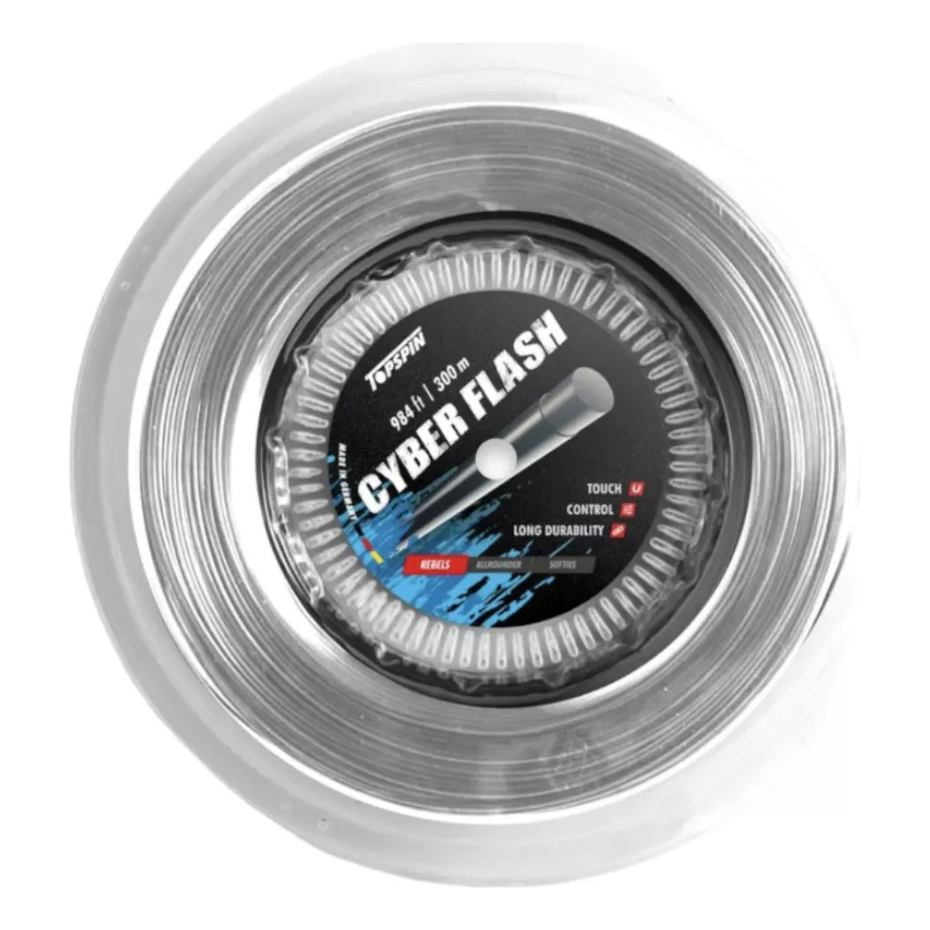 Corda Topspin Cyber Flash 300 Metros 1.20mm/ 1.25mm/ 1,30mm(1.3 mm,Cinza)
