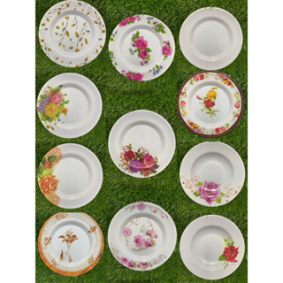 jogo com 6/12/24 peças pratos plástico melamina de sobremesa 17,5cm resistemente Não-Descartával Ref:(0704) em Oferta na Shopee