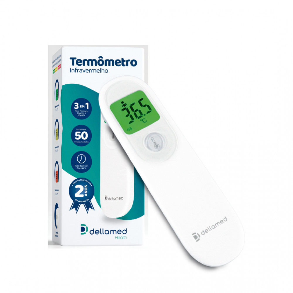Termômetro Infravermelho Digital 3 em 1 Multifuncional Dellamed em Oferta na Shopee