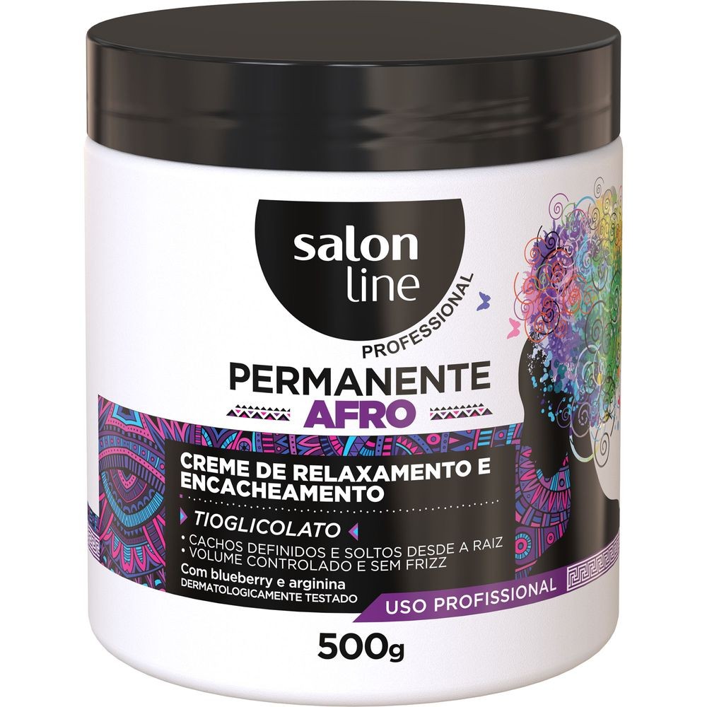 Creme Relaxamento Permanente Afro Salon Line Encacheamento 500g - Beauty