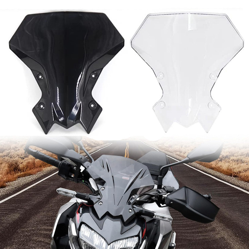 Pára-Brisa Preto/Transparente Para Motocicleta , Kawasaki Z900 2020-2023 , Defletor De Tela Frontal
