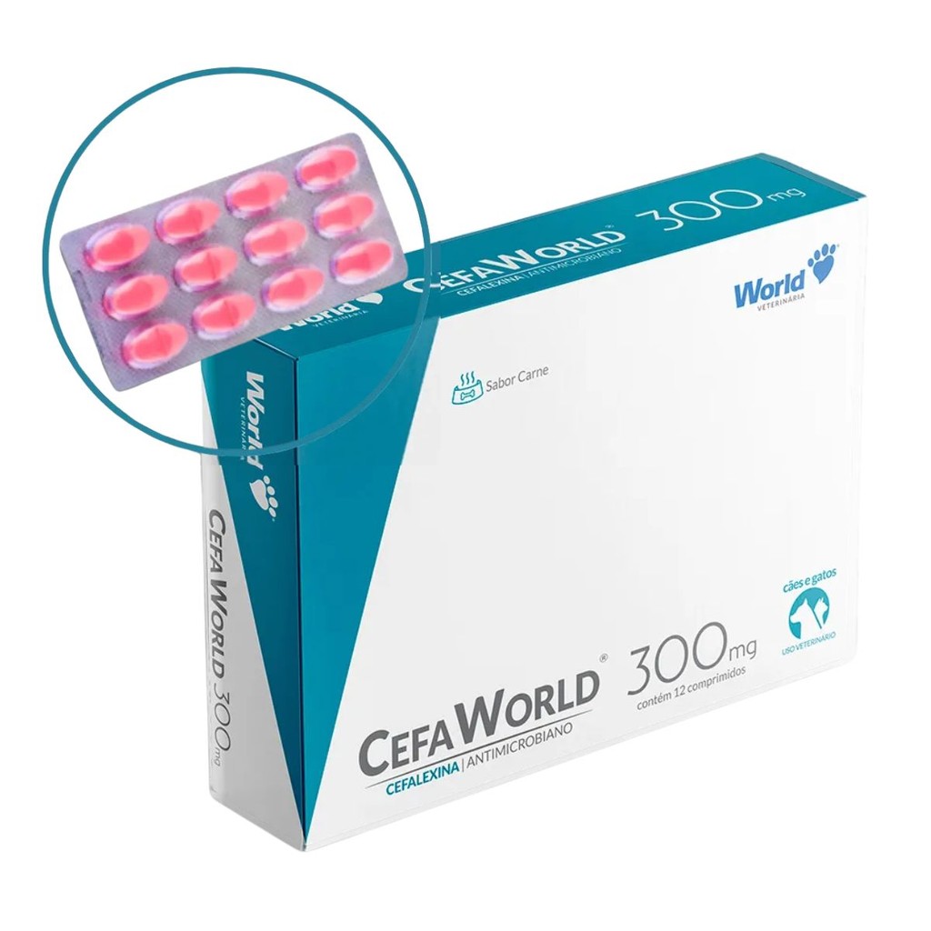 CefaWorld 300 mg Cães e Gatos Com 12 Comprimidos - World em Oferta na Shopee