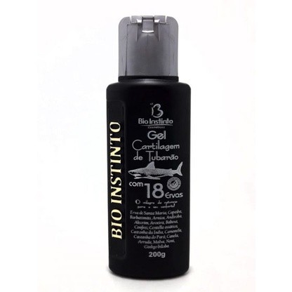 Gel Massageador Cartilagem de Tubarão com 18 Ervas 200g Bio instinto (Alívio da Fadiga Muscular)