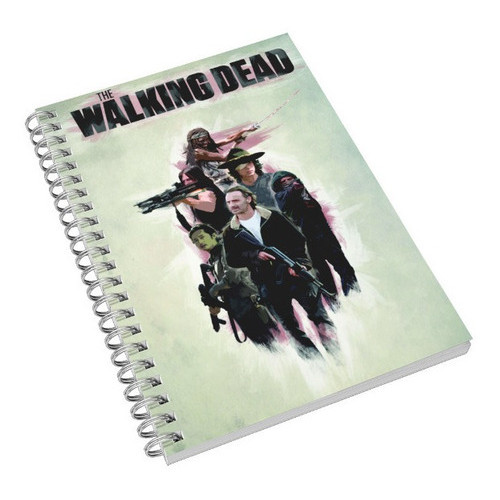 Caderno Universitário Walking Dead Gris Series 1, 10 e 15 Matérias Escolar Capa Dura Animes  Desenhos