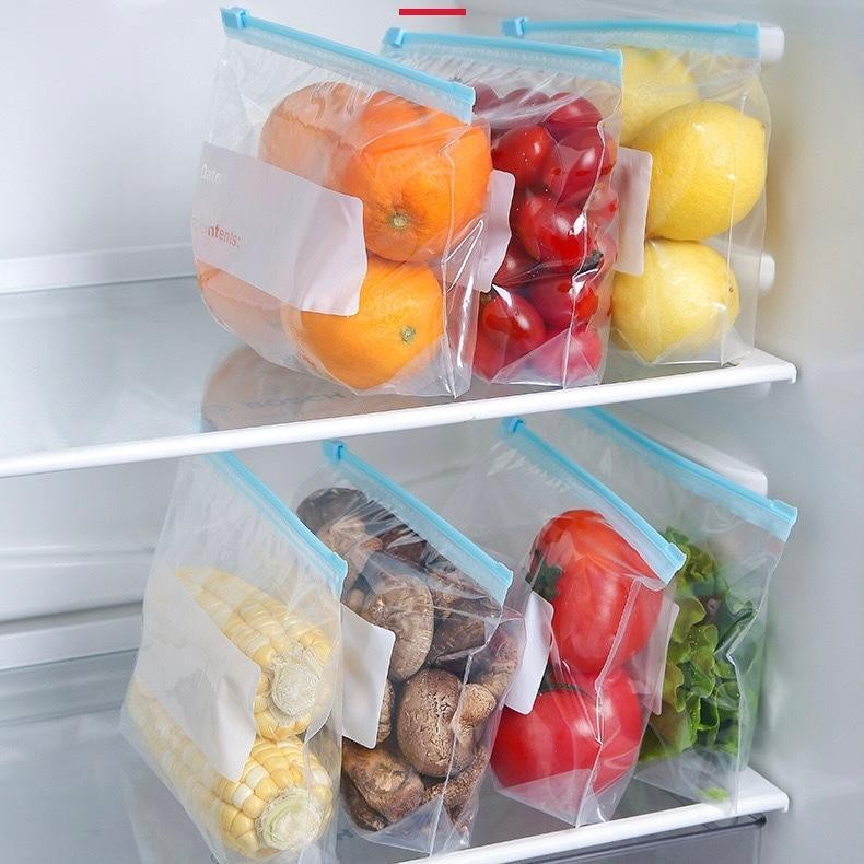 Kit 20 Sacos Herméticos Para Armazenar Alimentos Reutilizável Congelador Zip Lock