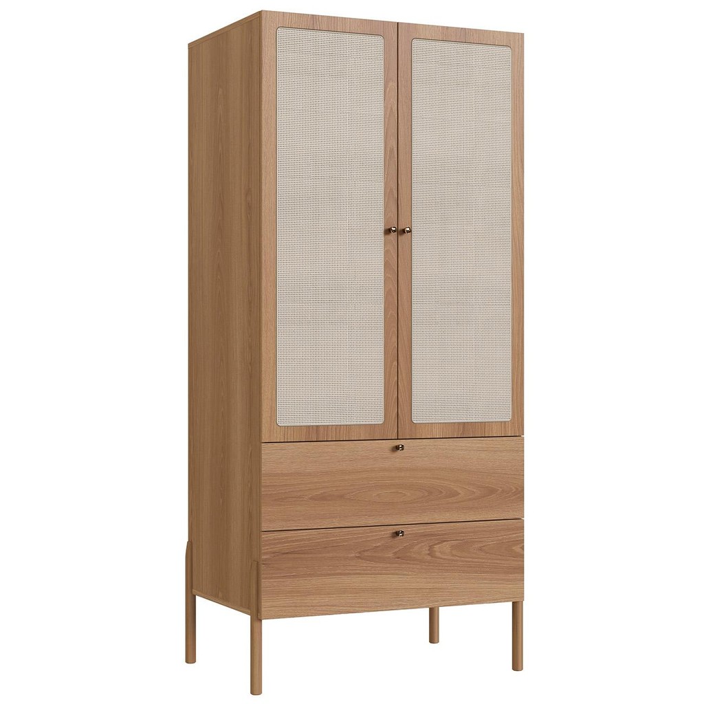 Guarda Roupa Solteiro 80cm Com 2 Portas Arlo Hanover A10 - Mpozenato em Oferta na Shopee