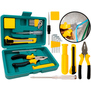 Kit Jogo De Ferramentas Alicate Estilete Chaves 12 Peças Com Maleta Organizadora Hutz em Oferta na Shopee