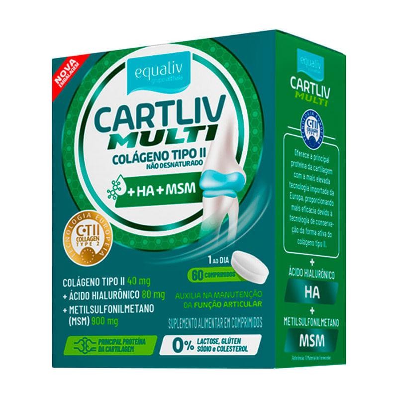 Suplemento Alimentar Equaliv Cartliv Multi 60 Comprimidos em Oferta na Shopee