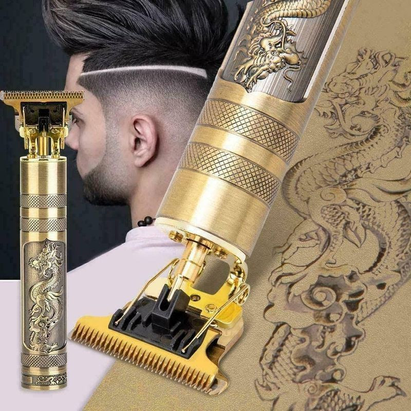 Máquina Dragão de Cortar Cabelo Barba Profissional Recarregável