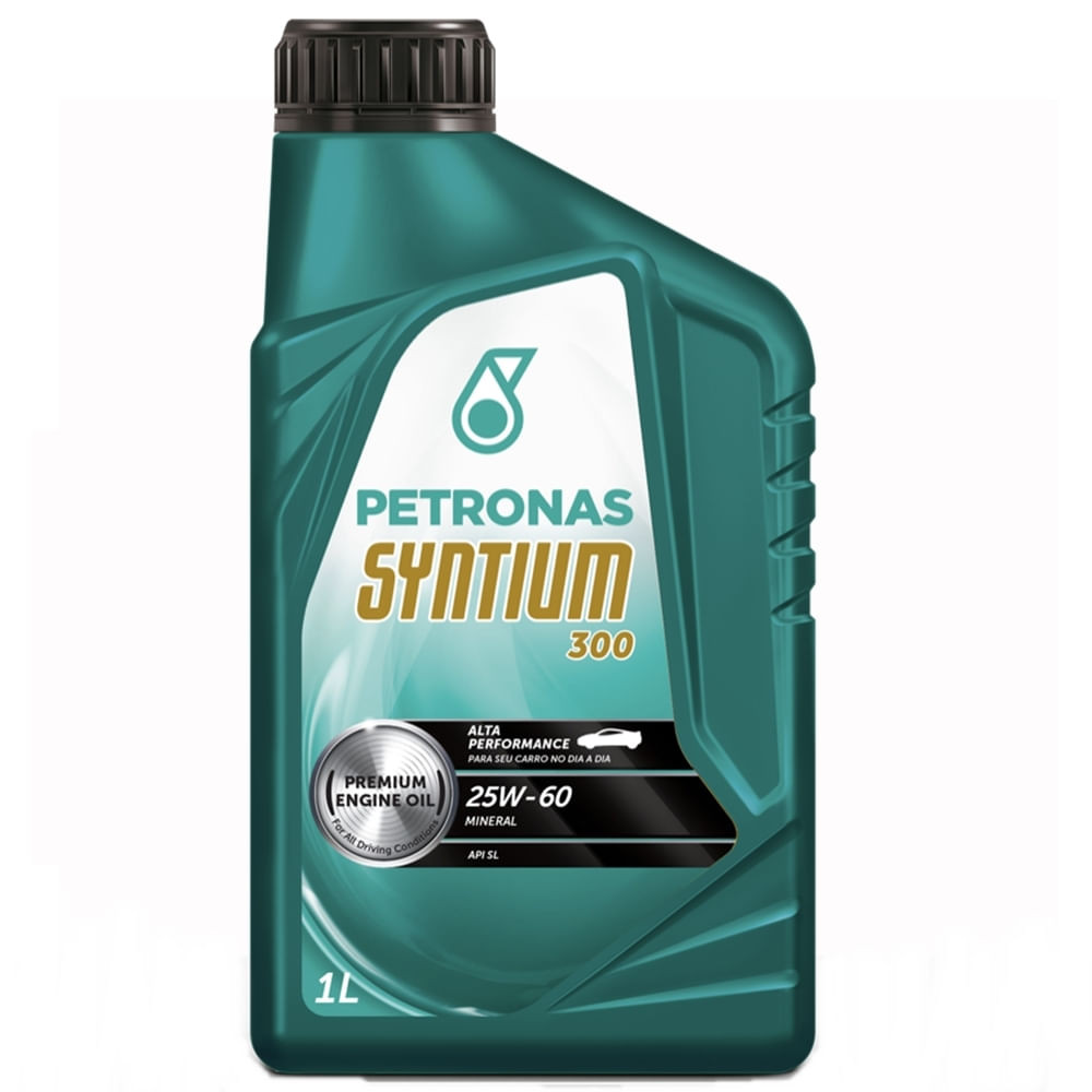 Óleo Lubrificante do Motor Petronas Syntium 300 API SL 25W60 Mineral 1L em Oferta na Shopee