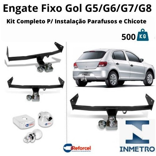 Reboque Engate Para Carretinha Gol G5/g6/g7/g8 500kg Brucke bOM