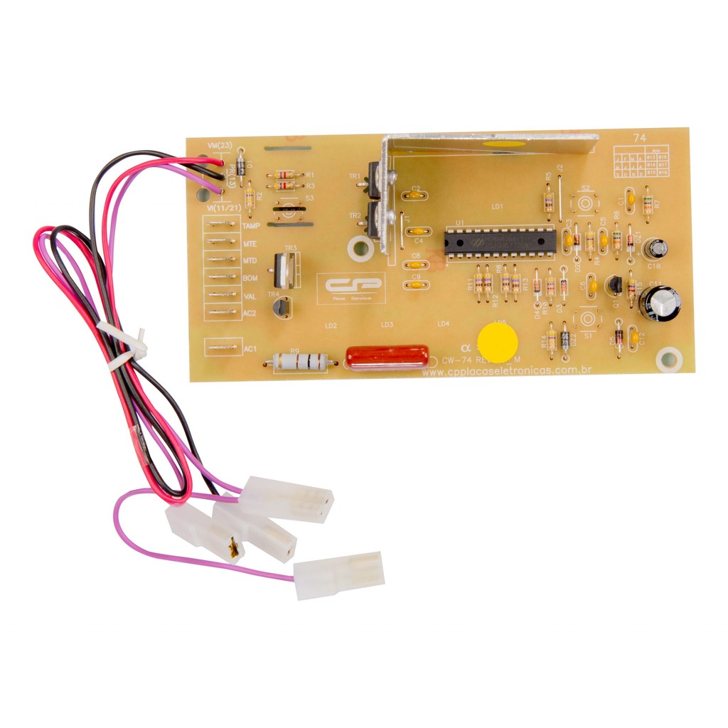 PLACA POTENCIA E INTERFACE  COMPATÍVEL C/ LAVADORA CONSUL CWC22A/B CP BIVOLT 3610125 326023876 326023877 326001642