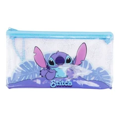 Estojo Necessaire Transparente Stitch Menina 11.5x21cm Disney