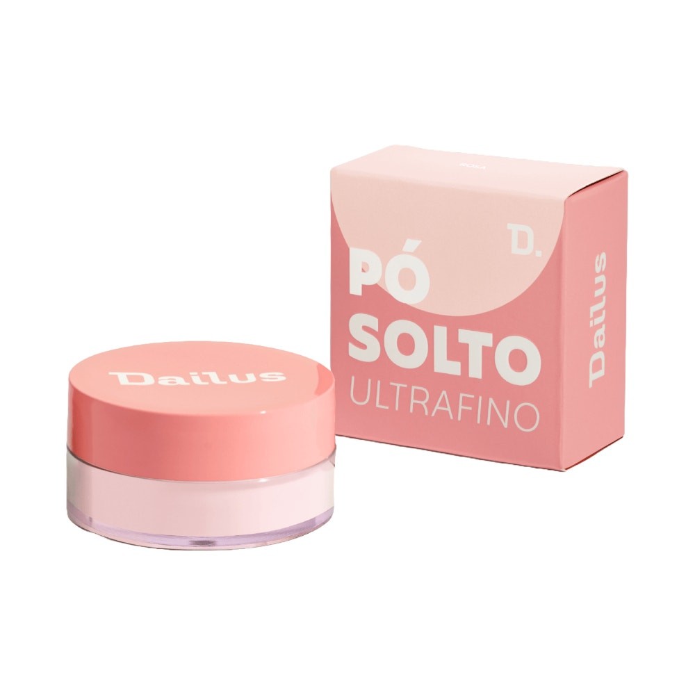 Pó Solto Dailus Ultrafino Rosa em Oferta na Shopee