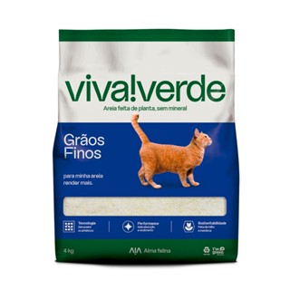 Areia Higiênica Biodegradável Grãos Finos Viva Verde 4 Kg em Oferta na Shopee