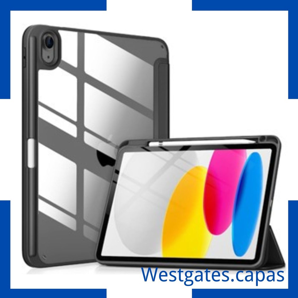 Capa Acrílico Magnética Com Suporte Caneta Compativel Para iPad 10ª Geração 10.9 (2022)A2757 A2777 A2696