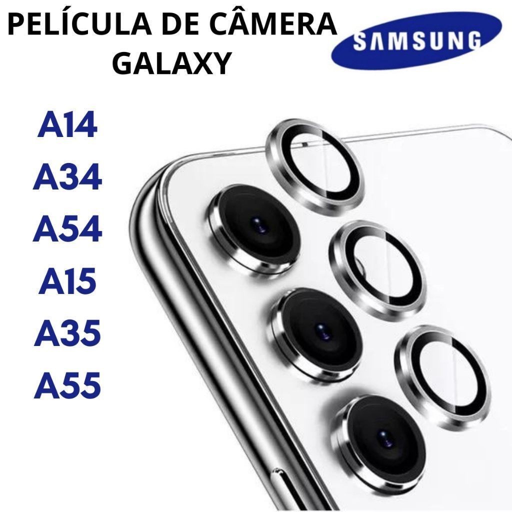Kit (3PÇS) Película Câmera Lisa CD Para Samsung A Todos modelos A14/A24/A34/A54/A15/A35/A55
