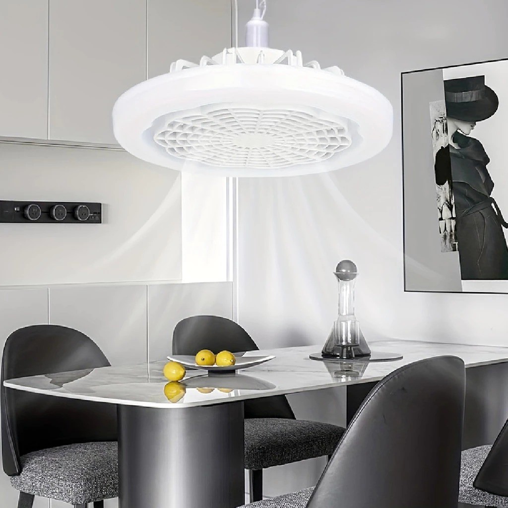 Ventilador De Teto Com Led Lâmpada Novo Com Controle Remoto Bordado Bivolt