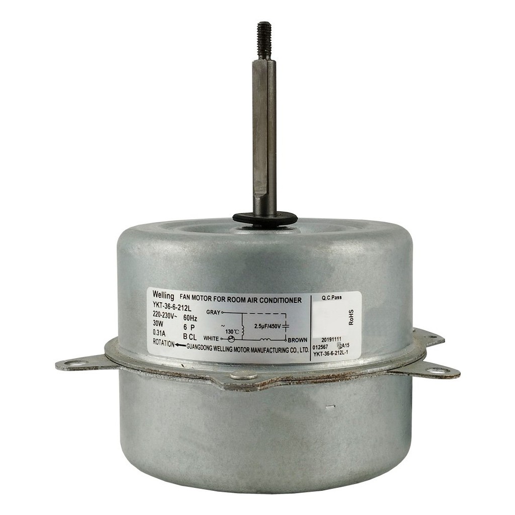 Motor Ventilador Condensadora YKT-36-6-212L Barril 9 E 12.000 Btus Agratto E Philco