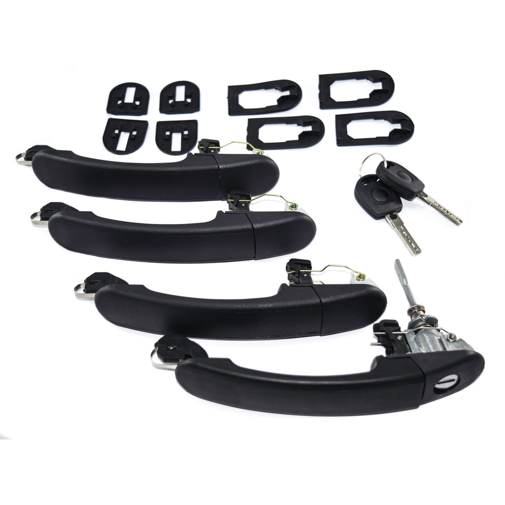 Kit Maçanetas Externas 4 Portas Chave Pantográfica Direita sem Chave Gol e Parati G3 G4 1999 a 2013