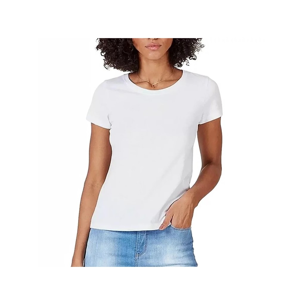 Blusinha Hering Feminina Meia Manga 0241 Branco
