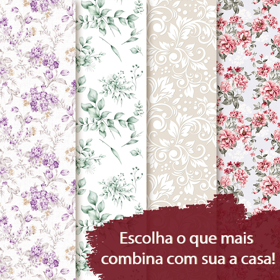 Papel de Parede Floral Aquarela com Folhas em Tons Rosa, Roxo e Verde — Leveza e Cor em Fundo Pastel em Oferta na Shopee