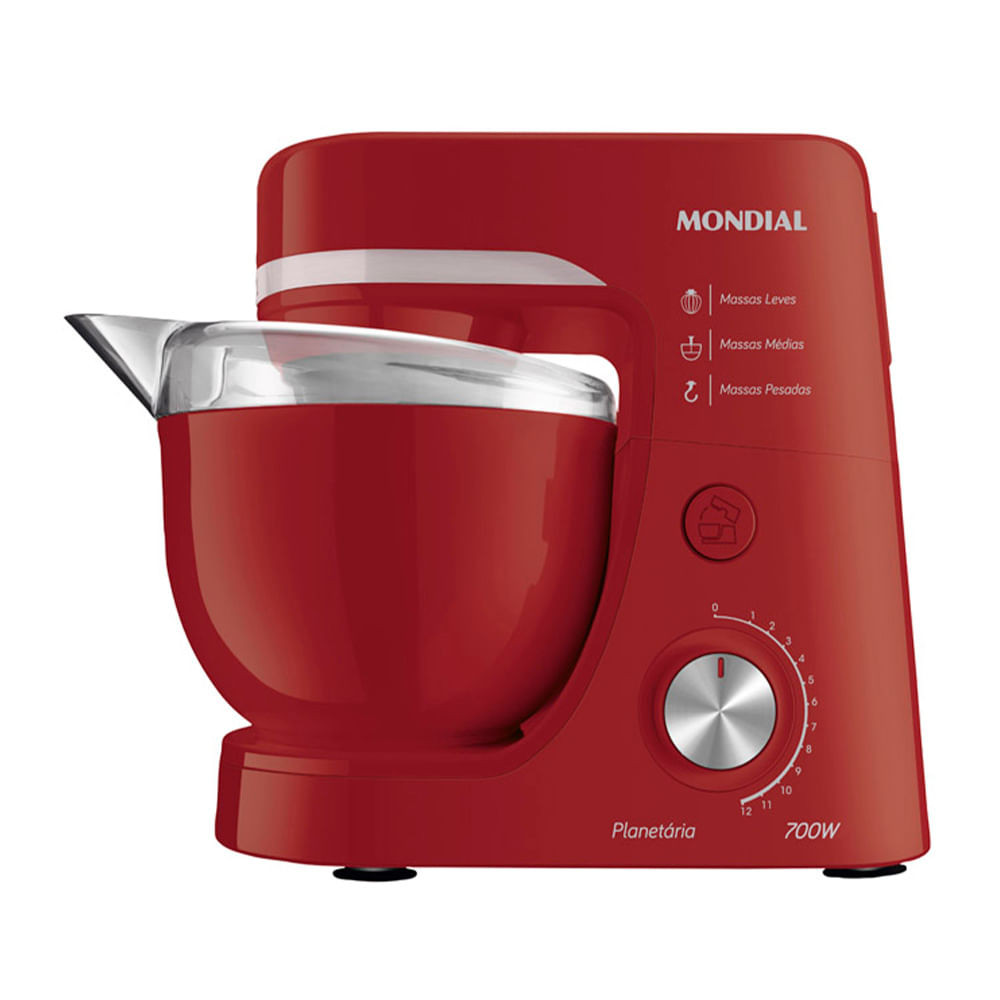 Batedeira Planetária Mondial Vermelho 700W BP-03-R em Oferta na Shopee