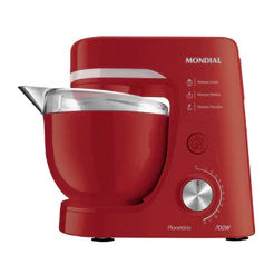 Batedeira Planetária Mondial Vermelho 700W BP-03-R