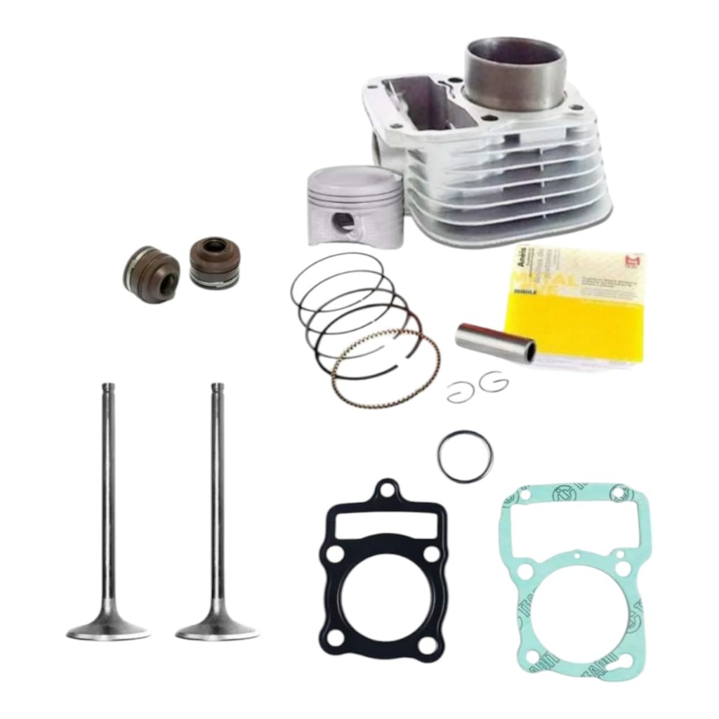 Kit Motor Titan Fan 125 2002 2008 Válvulas Retentores Juntas