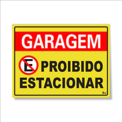 Placa Proibido Estacionar Grande 30x40 Cm