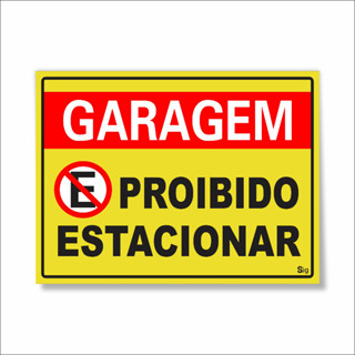 Placa Proibido Estacionar Grande 30x40 Cm em Oferta na Shopee