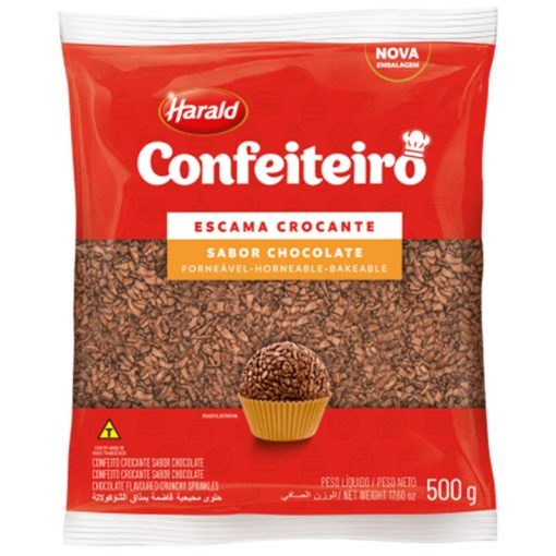 Granulado Crocante Escama Forneável - Confeiteiro - 500g - 01 unidade - Harald - Rizzo