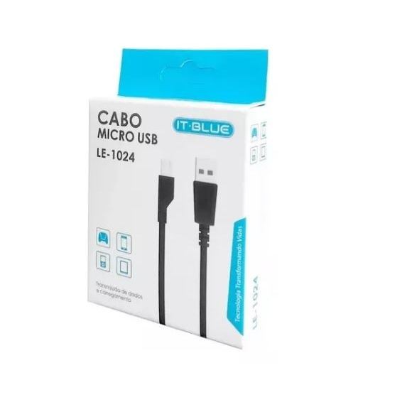CABO PARA CARREGADOR USB COM SÁIDA MICRO USB 1,0M IT-BLUE