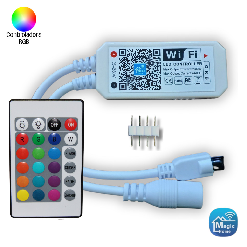 Controlador RGB LED com 24 Teclas Wifi Dc5v24v Smart 24v em Oferta na Shopee