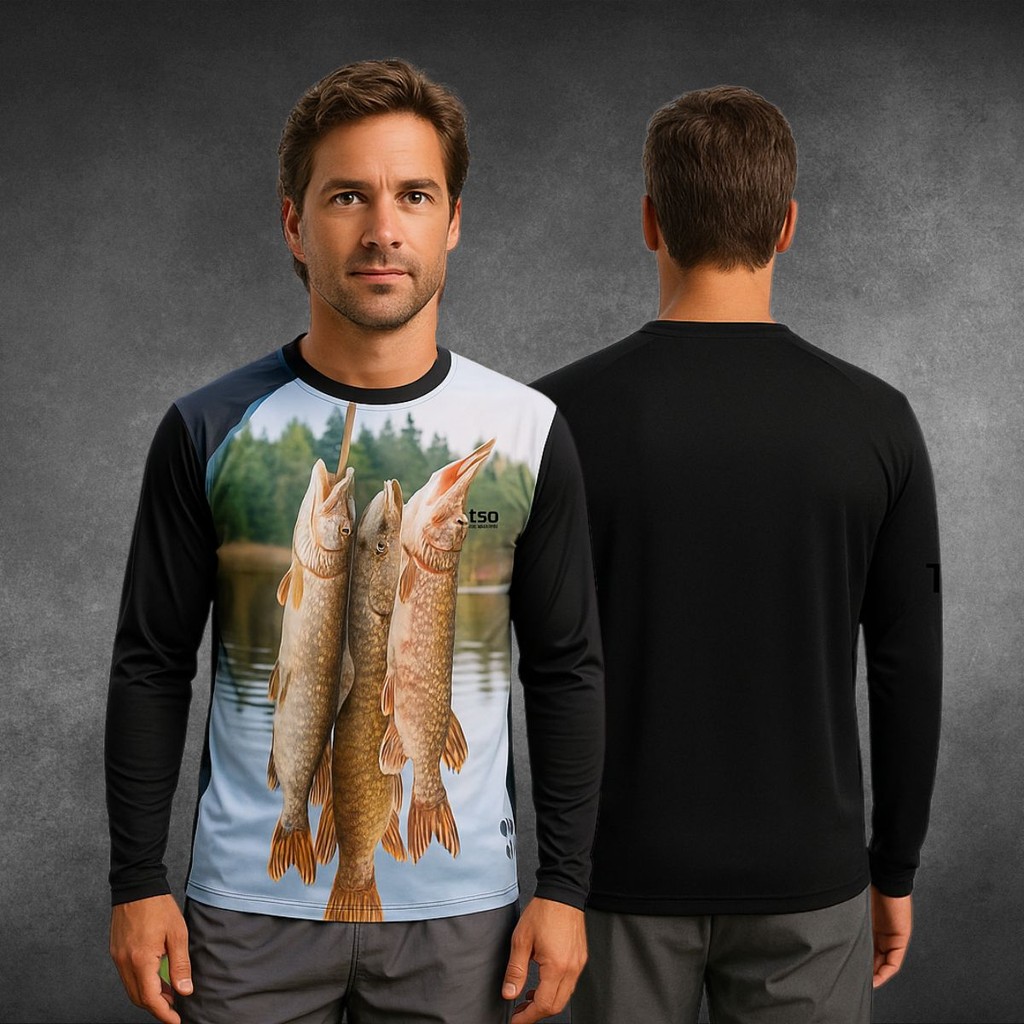 Camiseta UV Manga Longa Tucunaré – Proteção Solar | Masculino e Feminino Pescador em Oferta na Shopee