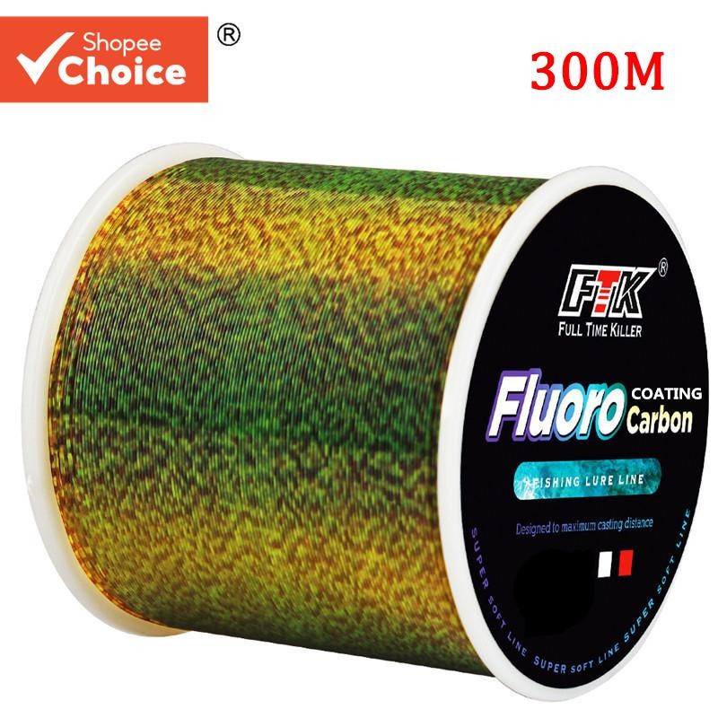 FTK 300M Linha Líder de Monofilamento de Fibra de Carbono com Revestimento de Fluorocarbono para Pesca de Carpa