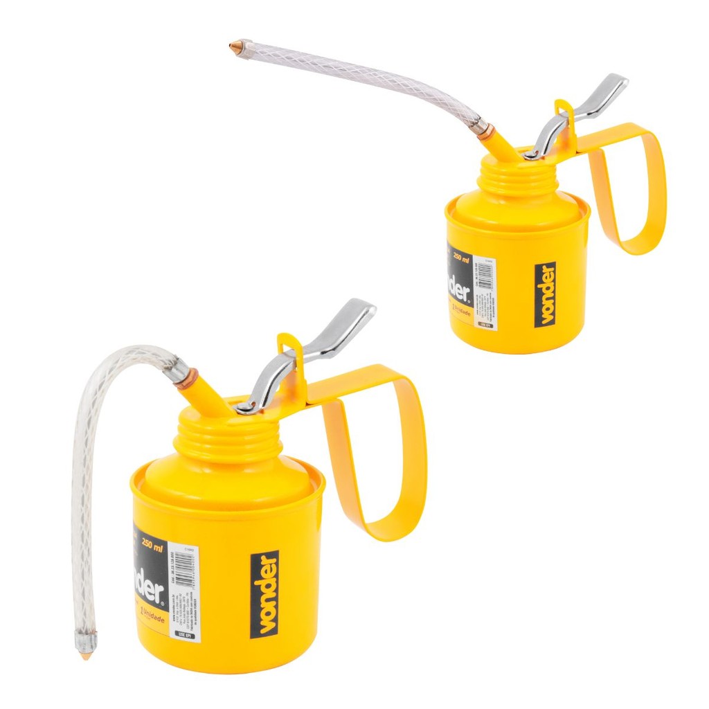 Almotolia Metálica 250 ml com Extensão Flexível Vonder