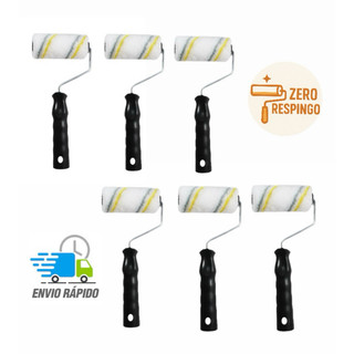 Kit Rolo de Pintura 9cm Lã Microfibra Polipop 0  Respingo (4, 5 ou 6 Unidades)