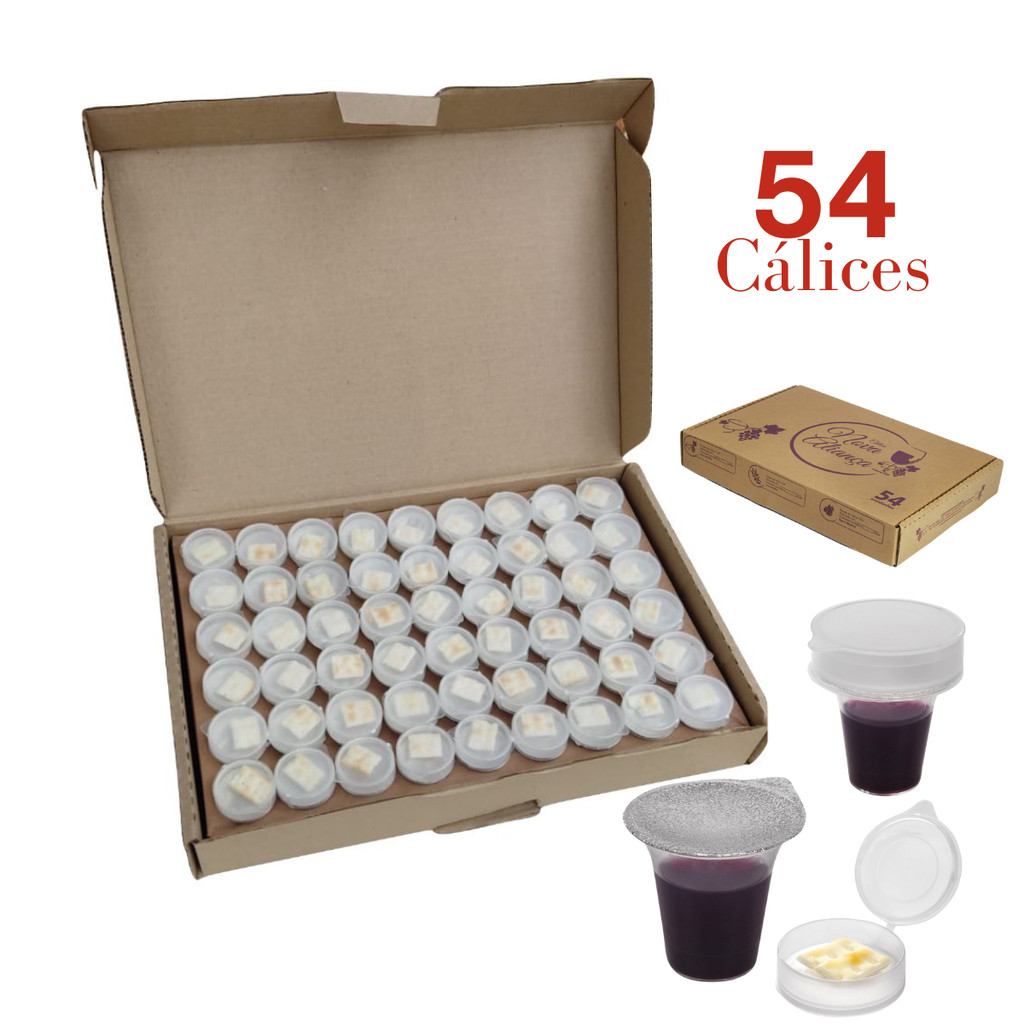 Kit Ceia com Suco de Uva Estojo com pão 54 unid em Oferta na Shopee