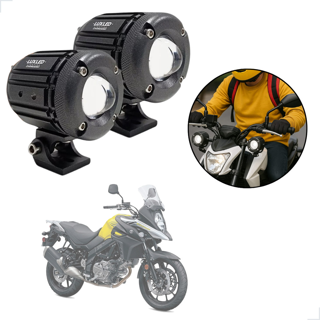 Kit Farol de Milha Auxiliar Neblina LED 30w 12v 24v Suzuli Dl 1000 V-Strom Até