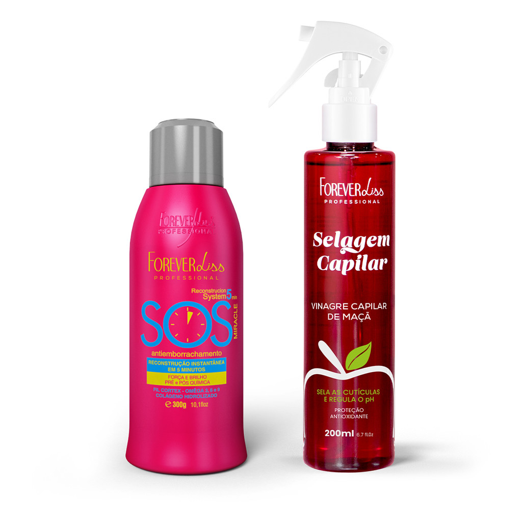 Kit Vinagre Com Sos Antiemborrachamento Forever Liss