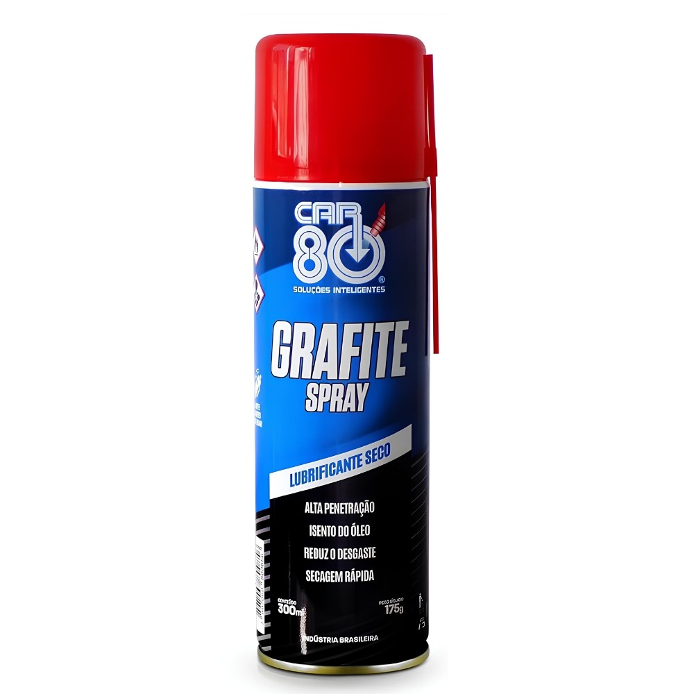 Grafite Spray 300ml Lubrificante Seco Car 80 em Oferta na Shopee