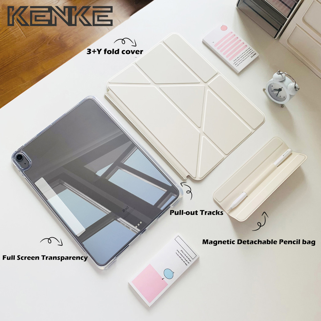 KENKE Capa De Acrílico Removível Para iPad Com Fecho 2026 Air pro 11 13 pro 12.9 Gen 11 10 Mini 6 7 A17 air 4/5/6/7/8