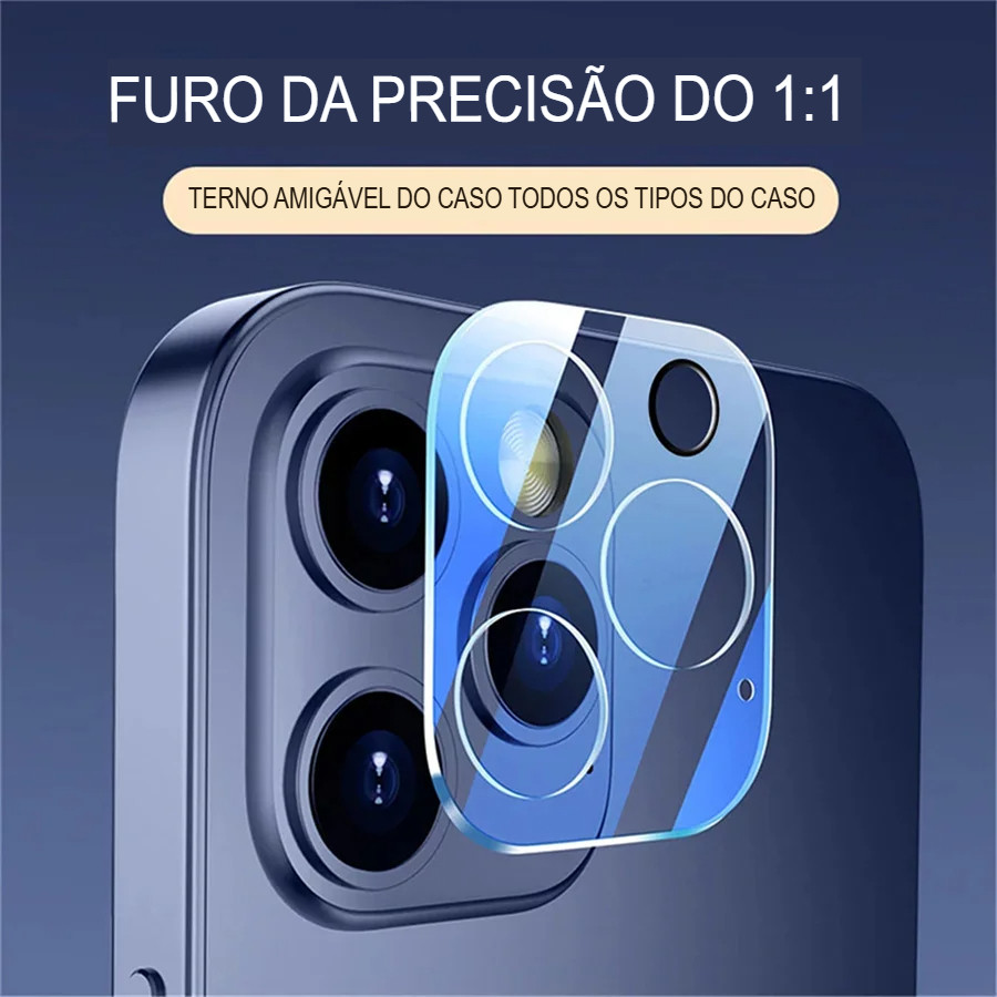 Protetor de Lente em Vidro Temperado, para Câmera de IPhone 16, 16 Pro, 16 Pro Max
