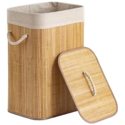 Cesto De Roupas De Bambu 50 Litros Yikasa