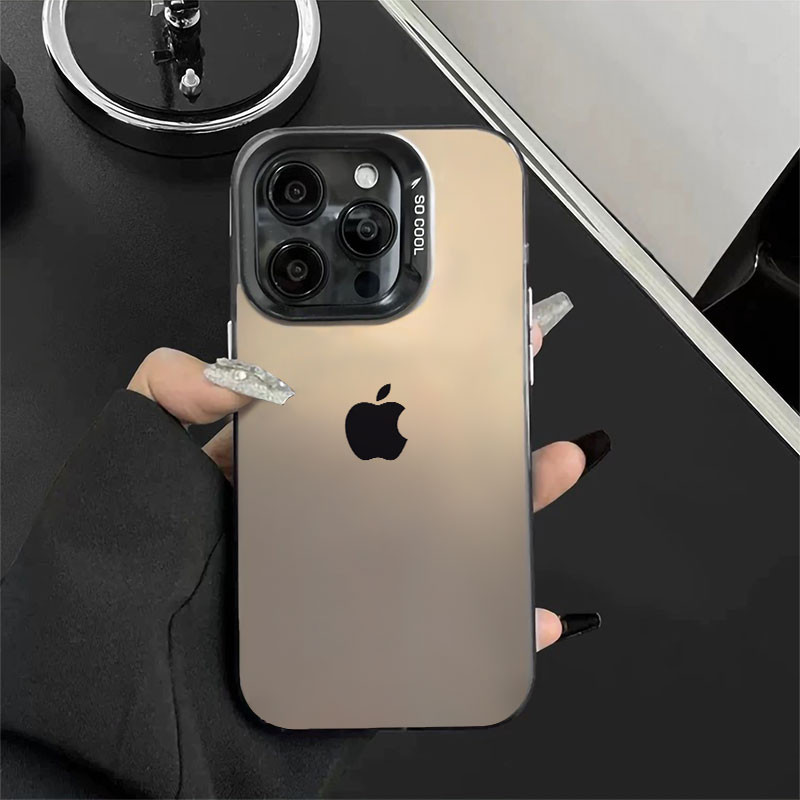 Anti-impacto Luxuoso Fosco Simplicidade Capinha Capa Para iPhone X XR XS 11 12 13 14 15 16 Pro Max 7 8 Plus