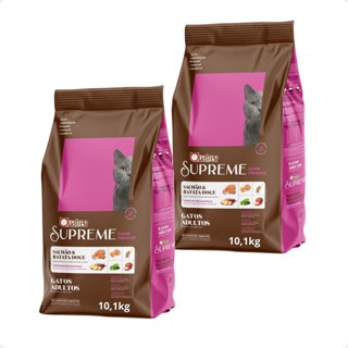 Kit 2 Quatree Supreme Gatos Adultos Salmão e Batata Doce - 10,1kg em Oferta na Shopee