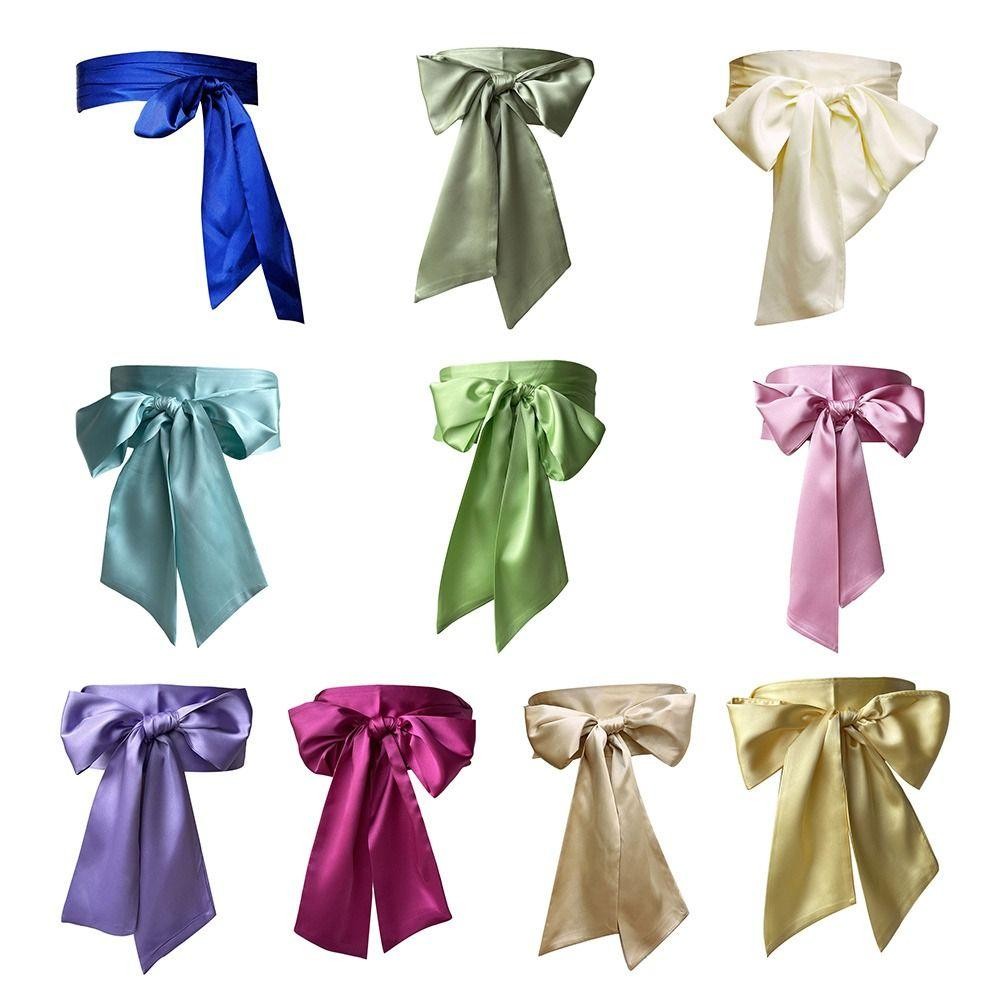 KAREN Cinto De Cintura Espartilho Com Laço , Faixa Decorativa De Fita De Tecido De Seda De Cetim , Faixas Larga DIY