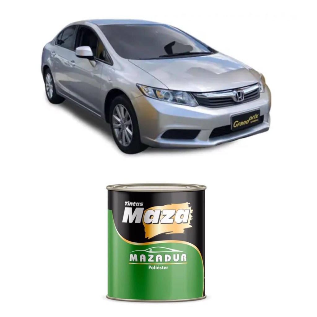 TINTA POLIESTER PRATA GLOBAL MET HONDA (06) 900ML MAZA em Oferta na Shopee